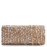 Clutch Strass Dourado/Prata