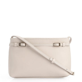 Bolsa Transversal Couro Off White