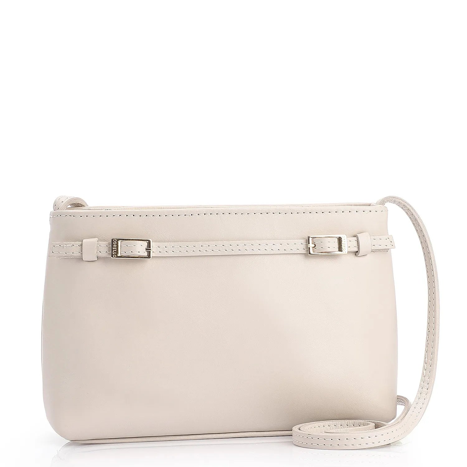 Bolsa Transversal Couro Off White