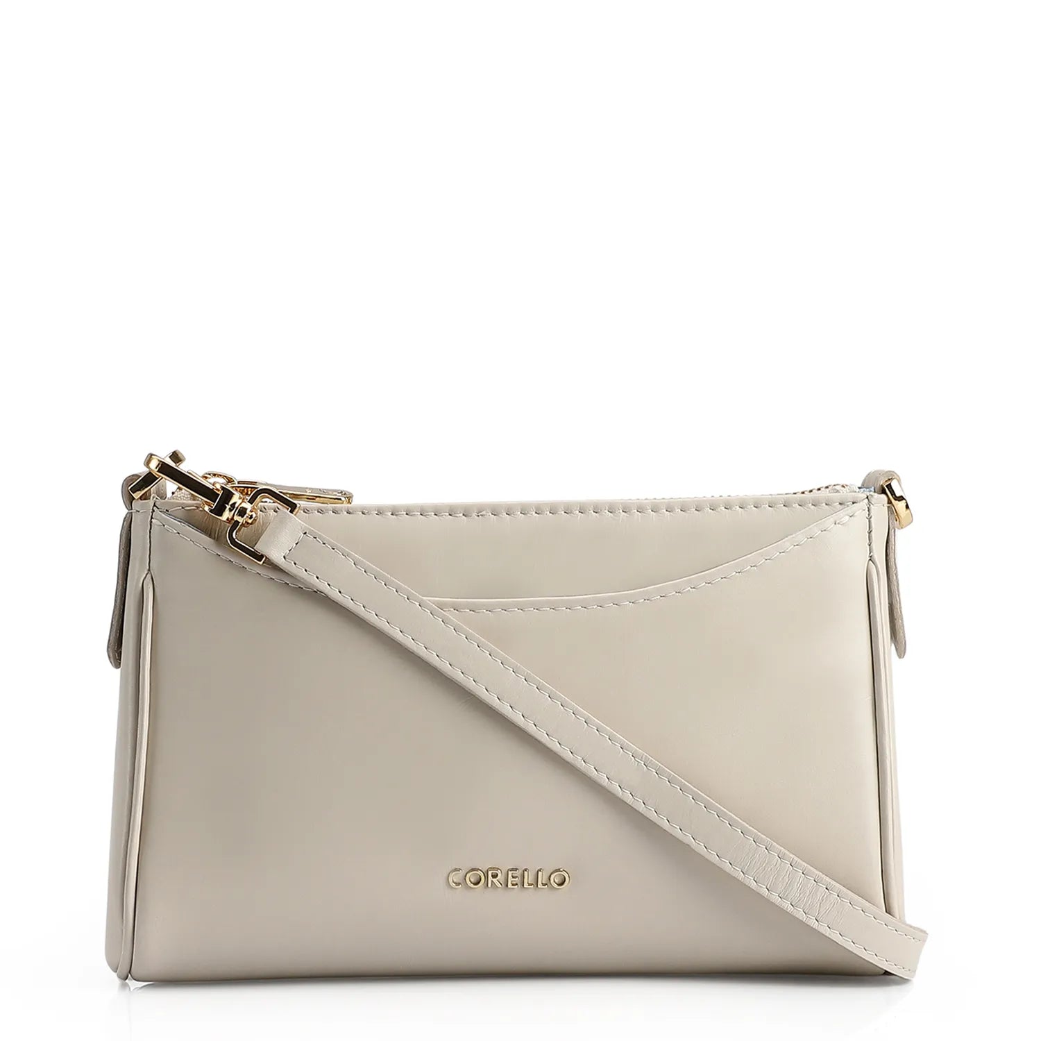 Bolsa Transversal Couro Off White