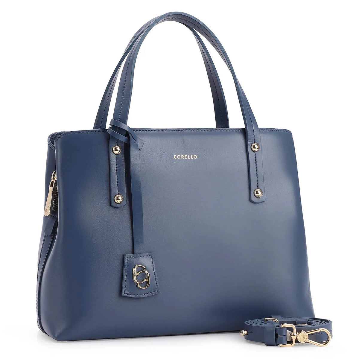 Bolsa Tote Couro Azul