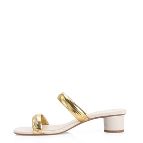 Mule Alt Off White/Alt Dourado