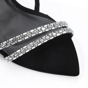 Sandália Strass Alt Nobuck Preto