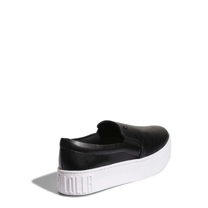 Tênis Feminino Slip On Flatform Preto Santa Lolla