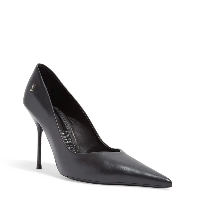 Scarpin One Couro Nobre Soft Preto Salto Alto