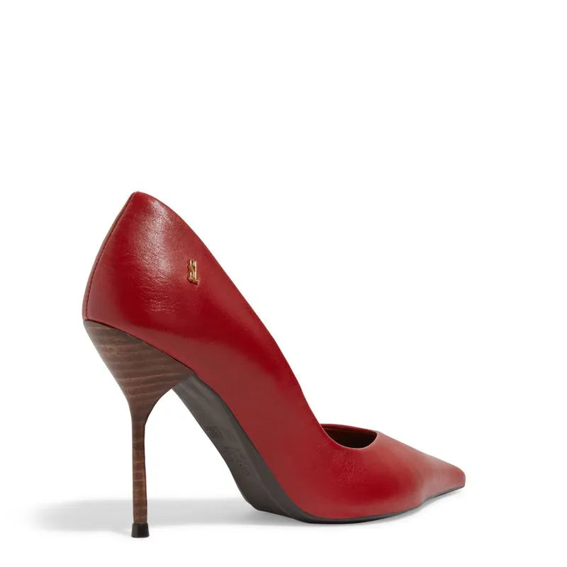 Scarpin One Couro Nobre Soft Vermelho Salto Alto