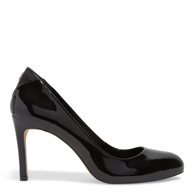 Scarpin Boneca Bico Redondo Salto Alto Preto