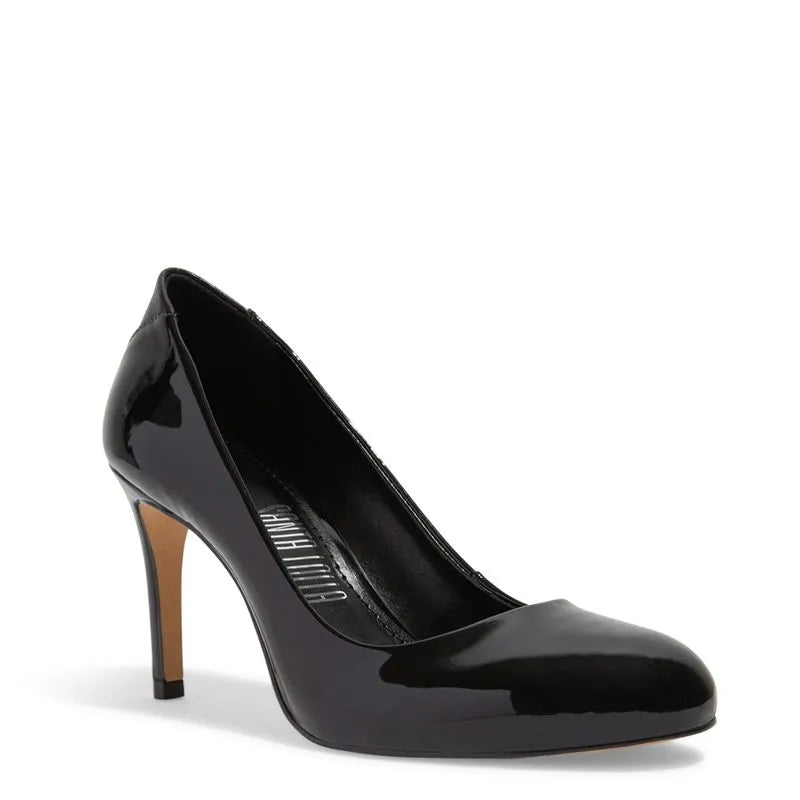 Scarpin Boneca Bico Redondo Salto Alto Preto