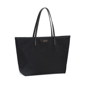 Bolsa Shopper Nylon Preto E Branco Pespontos