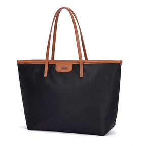 Bolsa Shopper Universitária Grande de Nylon Preta